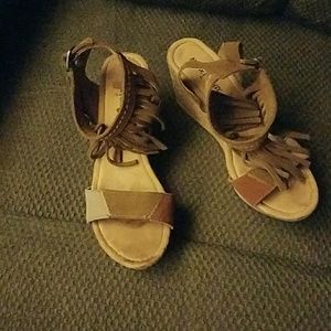 Minnetonka Suede Wedges